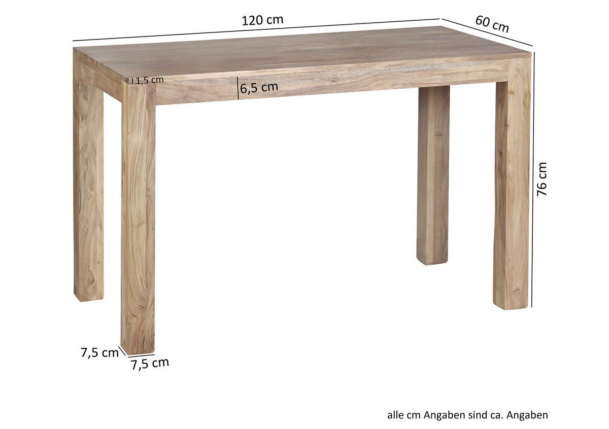 Jedilna Miza Mumbai - barve akacije, Moderno, les (120/60/76cm) - MID.YOU
