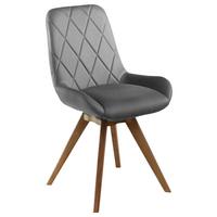 KRZESŁO VINCENT - kolor dębowy/szary, Konventionell, drewno/tkanina (58/87/64,5cm) - Linea Natura