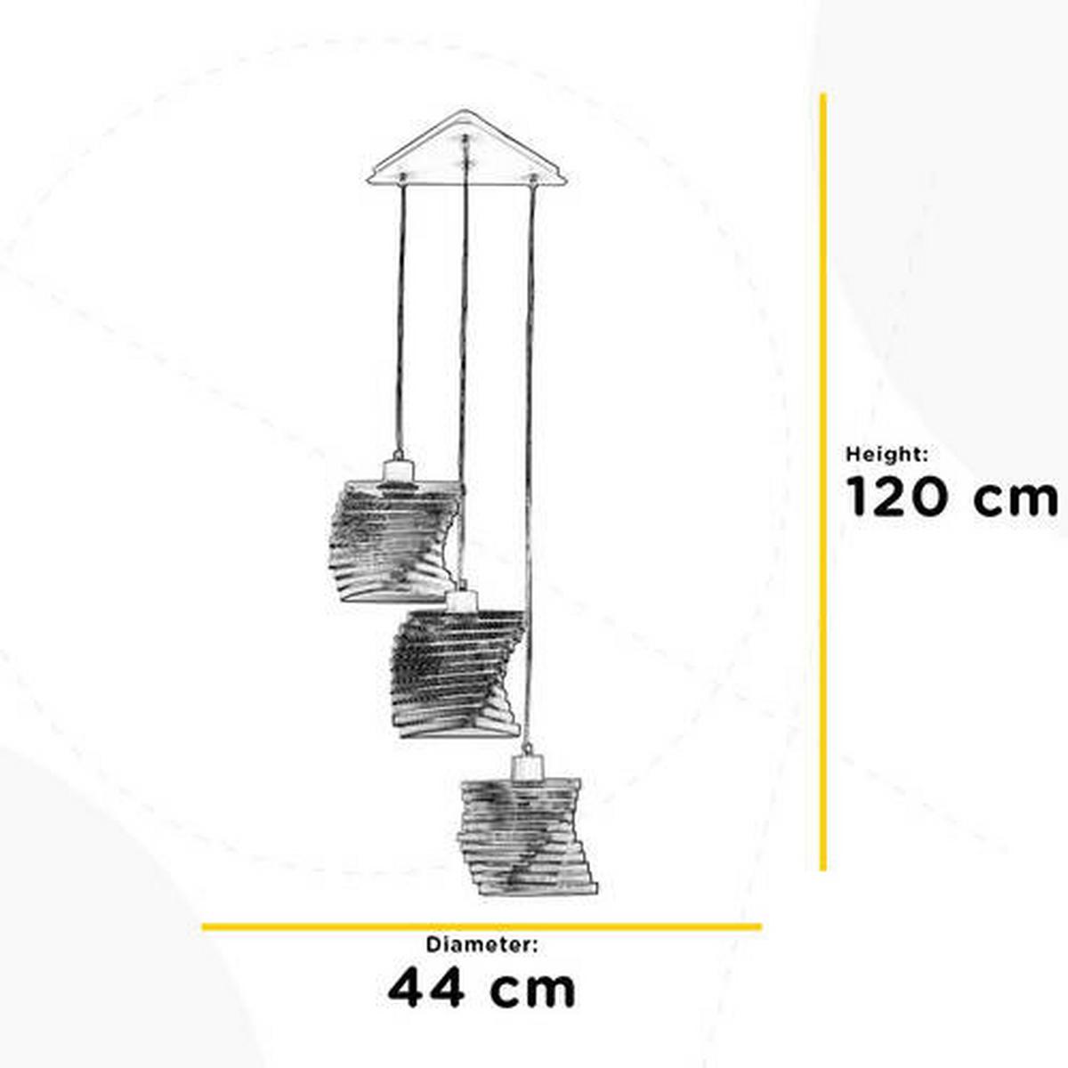 Hängeleuchte Bianco Weiß max. 22 Watt - Weiß, Design, Metall (44/120cm)