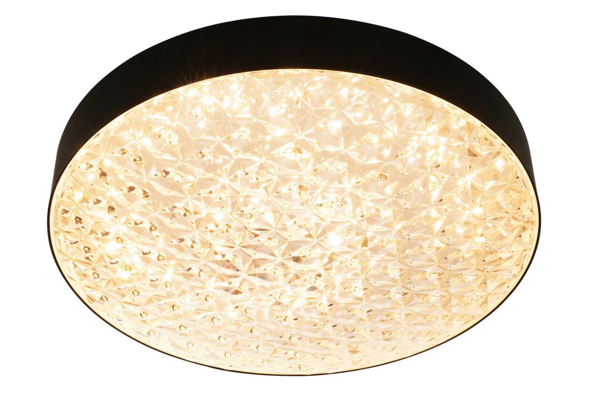 LAMPA SUFITOWA LED BRESCIA - przejrzysty/czarny, Trend, tworzywo sztuczne (50/12cm) - Novel