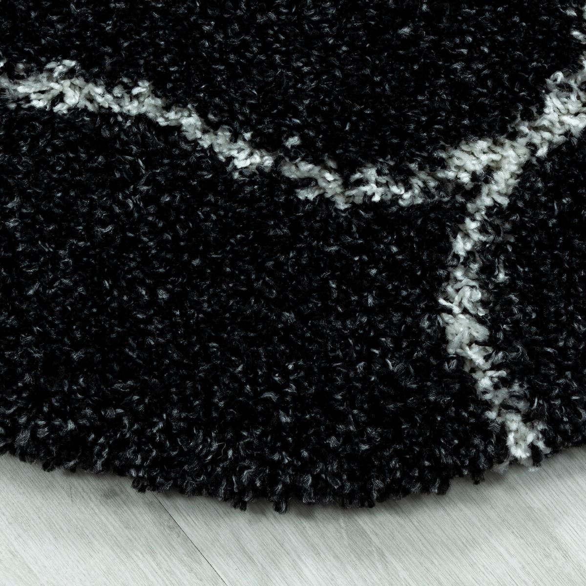 Hochflorteppich Salsa Anthrazit Ø ca. 200cm - Anthrazit, Design, Textil (200cm)