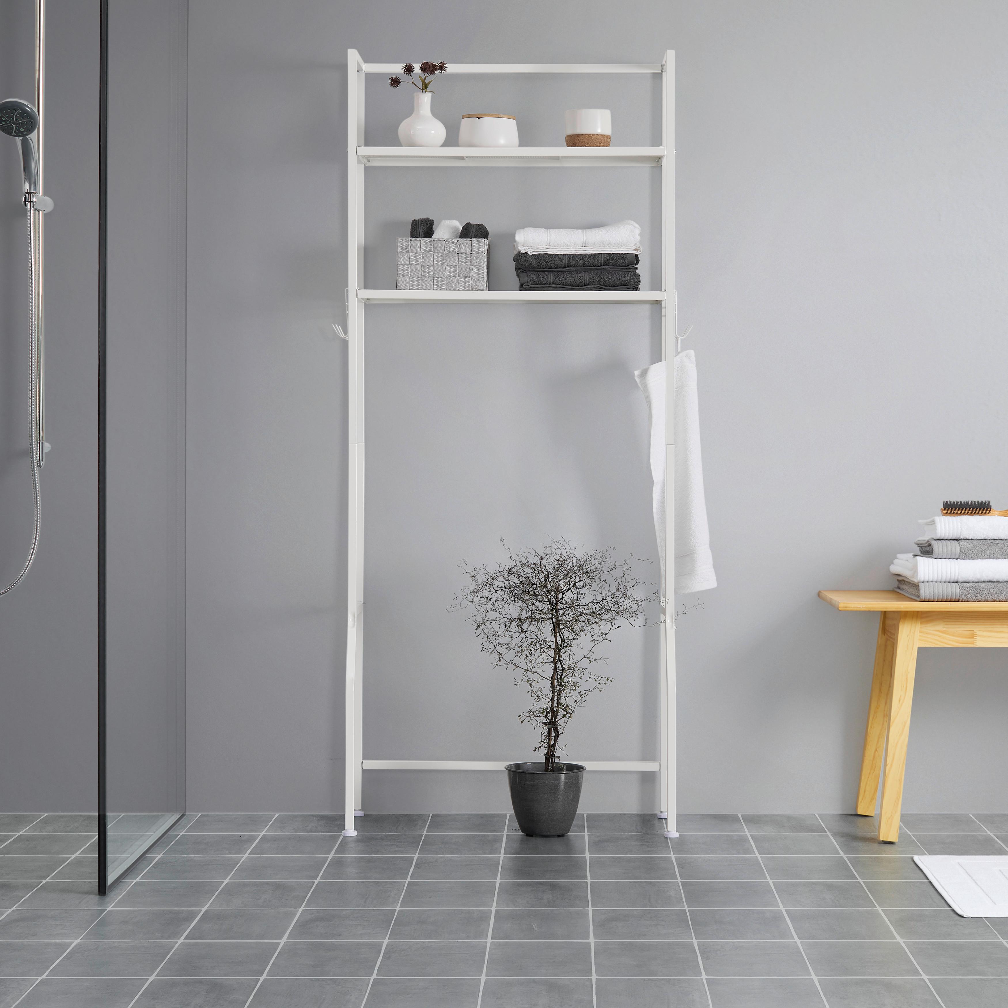 Regal Sandro Weiß Metall - Weiß, MODERN, Metall (68/160/28cm) - Bessagi Home