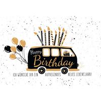 Glückwunschkarte Edelschwarz Multicolor - Basics, Papier (18/13cm)