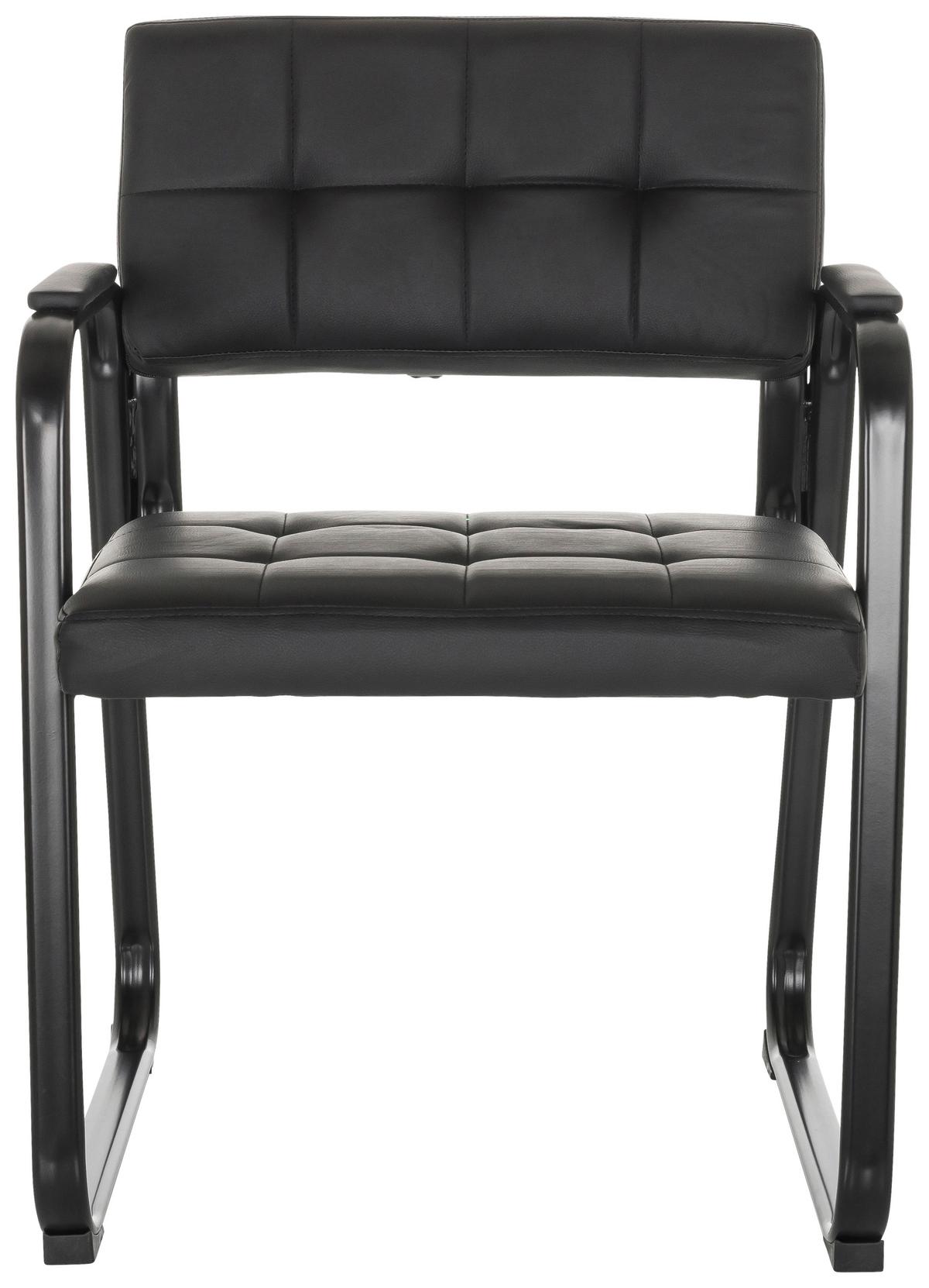 Konferenčni Stol Zanta B Pu, Črna - črna, Basics, kovina/tekstil (58/79/55cm) - MID.YOU