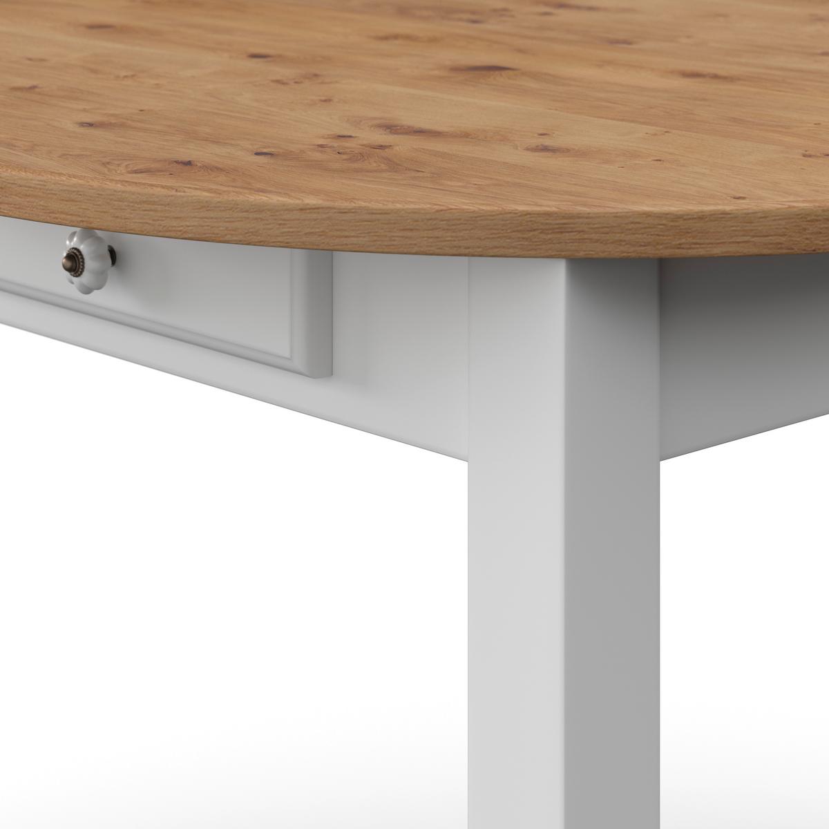 Esstisch Camden in Holz Kiefer massiv ca. Ø100 cm - Weiß/Kieferfarben, MODERN, Holz/Holzwerkstoff (100/79/100cm) - Bessagi Home