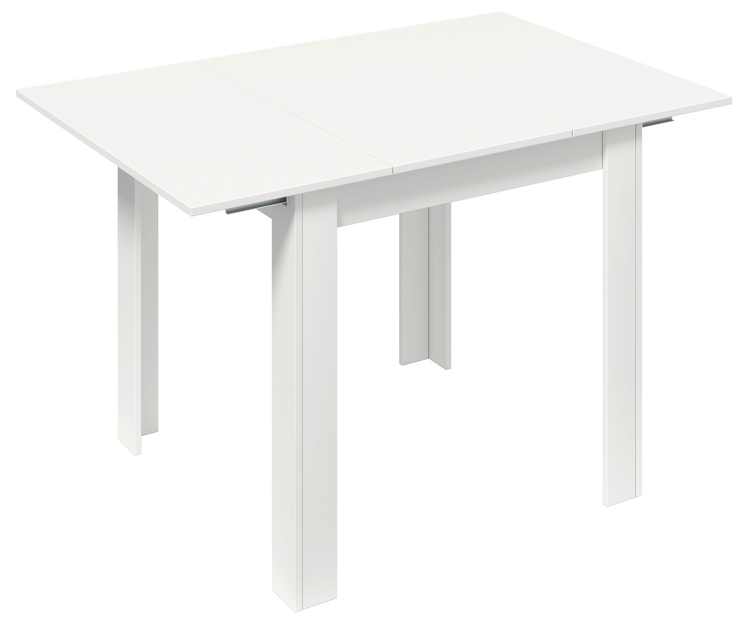 Esstisch Vcm Esstisch "pesoli"80/120x80 - Weiss, Modern, Holzwerkstoff (80-120/80/75,5cm) - MID.YOU