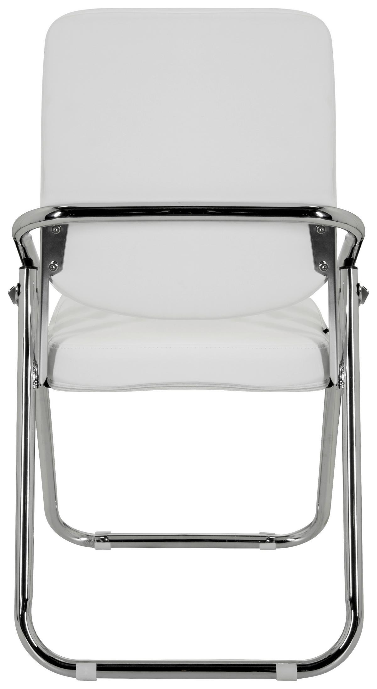 Konferenčni Stol Esto Pu, Bela - barve kroma/bela, Basics, kovina/tekstil (46/90/40cm) - MID.YOU