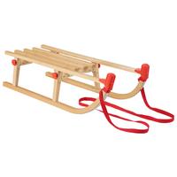 Klappschlitten Felix Buchefarben/Hellrot - Hellrot/Buchefarben, Basics, Holz (94/37/28cm) - Mömax