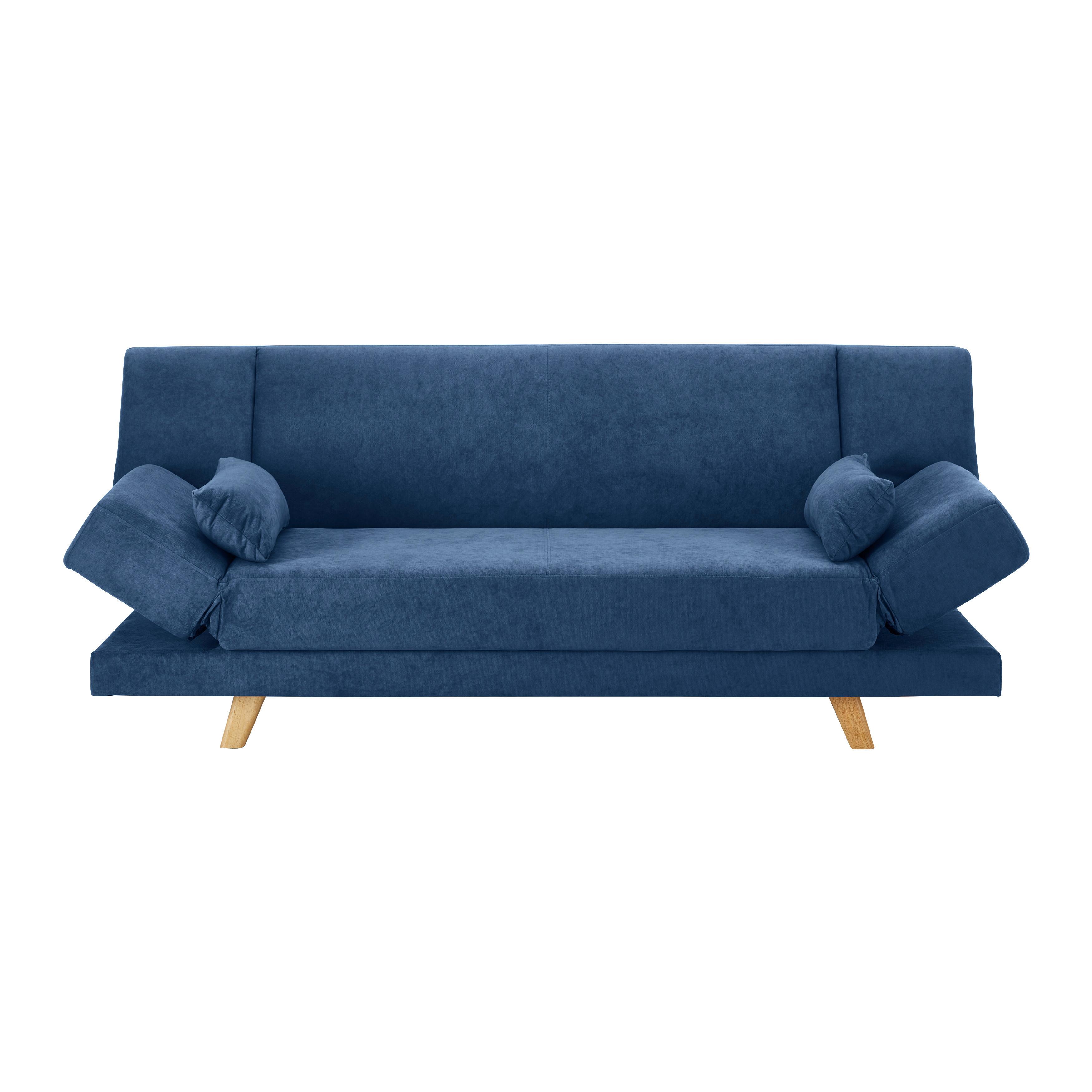 BÄDDSOFFA FUNKY - blå/naturfärgad, Modern, trä/textil (183/73/79cm) - Bessagi Home