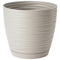 Kaspó Átm.: Kb. 16,7cm Sardun Complete - szürke, Basics, műanyag (16,7/15,40cm)