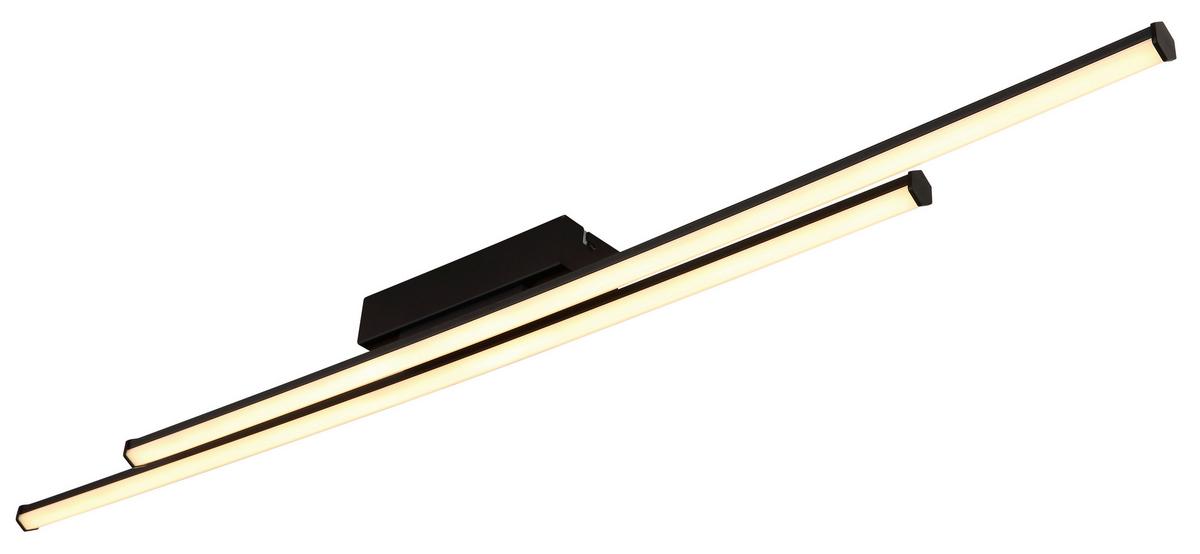 Led Stropna Svjetiljka Kirina - bijela/crna, Design, plastika (110/6/6,6cm) - Globo