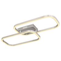 Led Mennyezeti Lámpa 67262d - opál/nikkelszínű, Design, műanyag/fém (62,6/30,6/6cm) - Globo