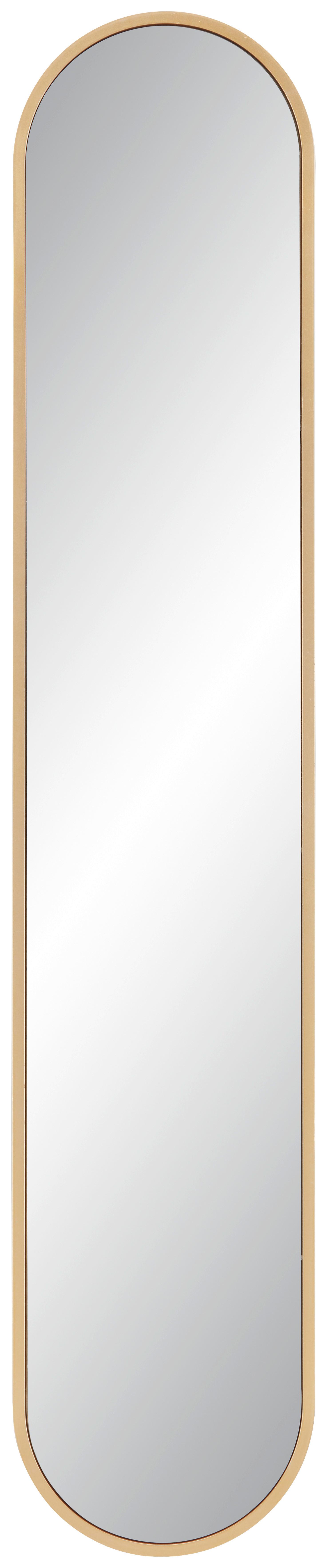 Ogledalo Moni, Okvir Zlate Barve - zlate barve, Moderno, umetna masa/steklo (20/101cm) - Mömax