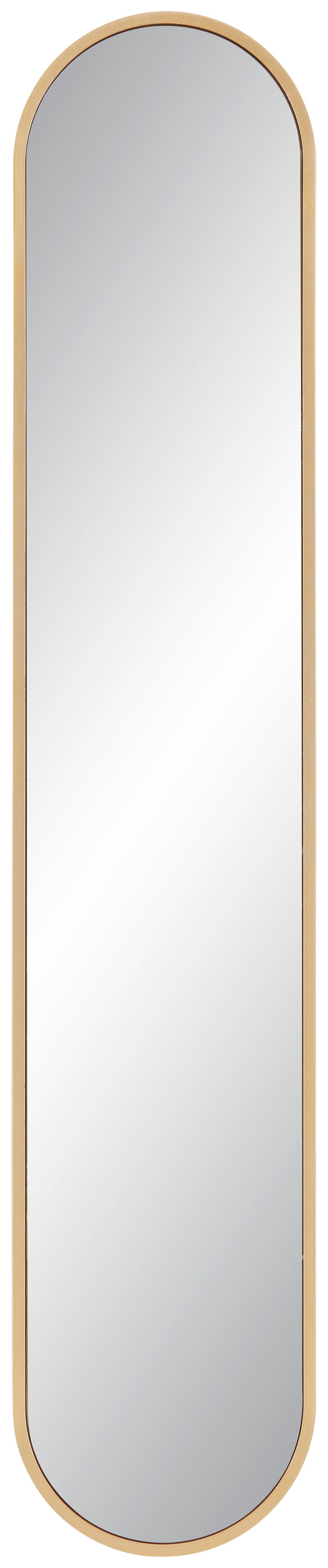 Ogledalo Moni, Okvir Zlate Barve - zlate barve, Moderno, umetna masa/steklo (20/101cm) - Mömax
