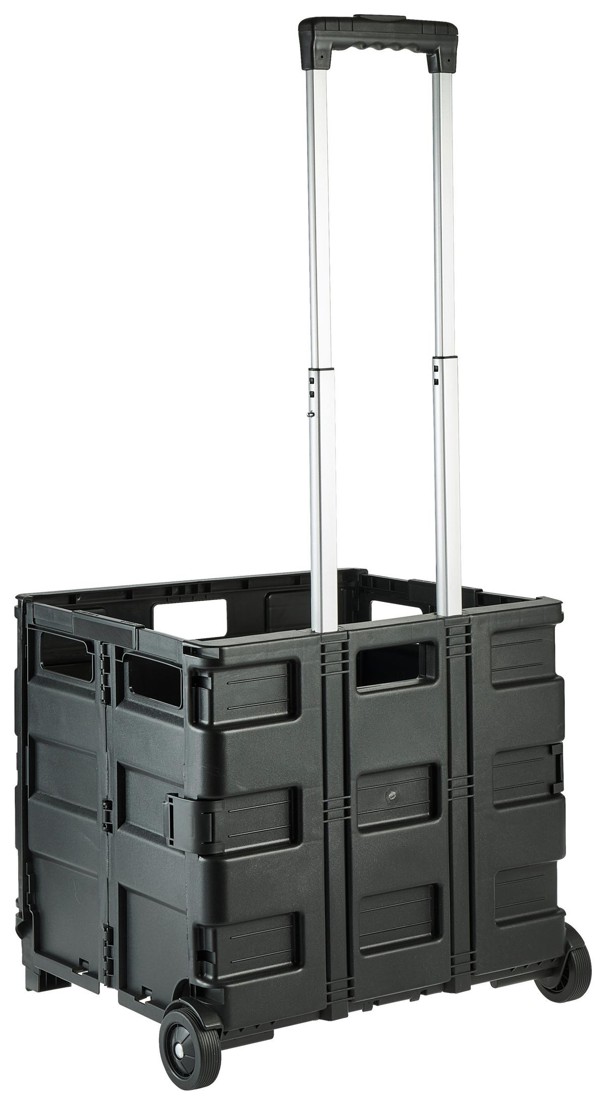 Einkaufstrolley Olli Schwarz ca. 65l - Schwarz, KONVENTIONELL, Kunststoff (42/40,5/38cm)