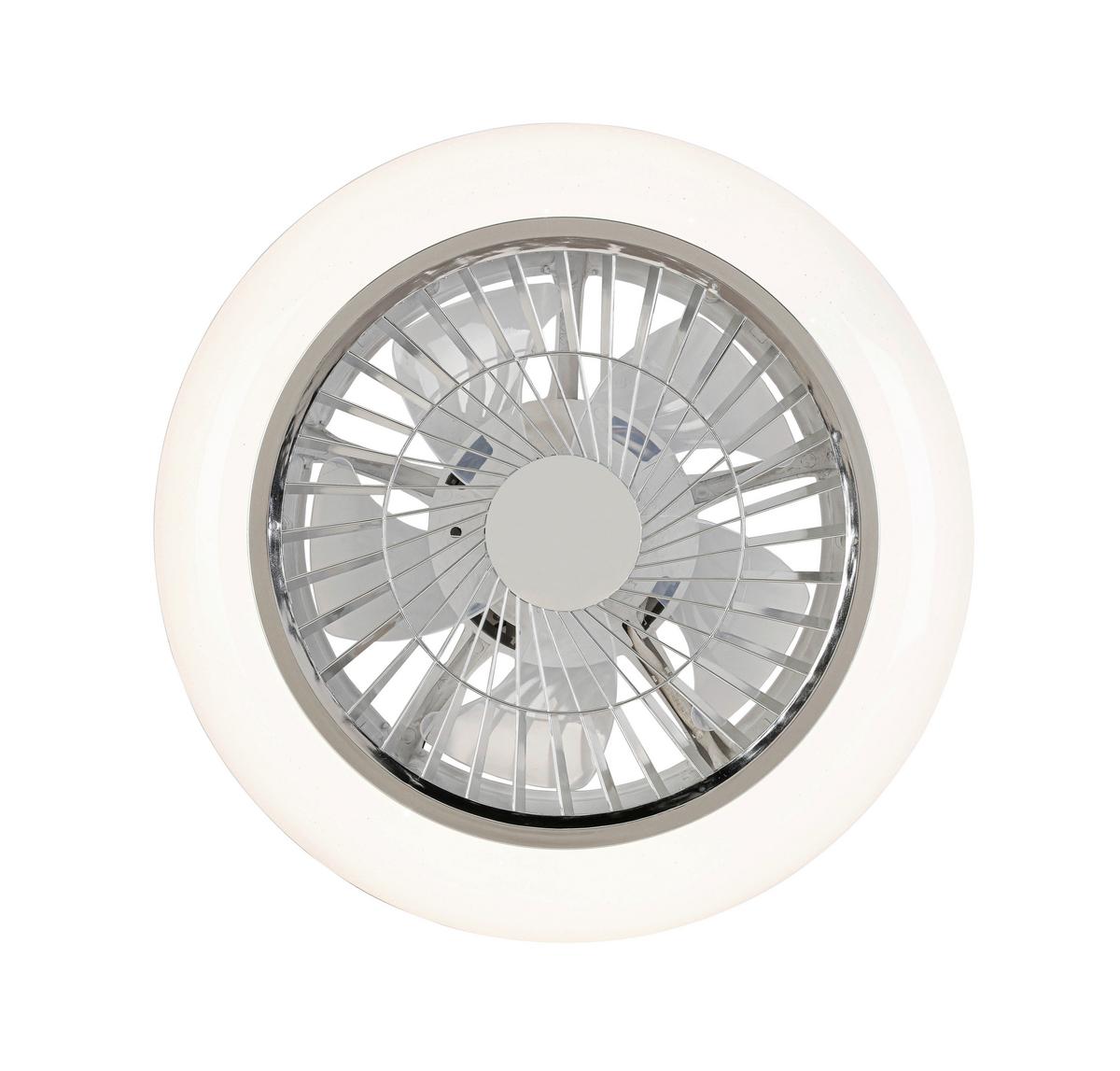 WENTYLATOR SUFITOWY ANGELA - biały/przezroczysty, Trend, tworzywo sztuczne (45/16cm) - Novel
