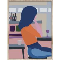 BILD URB-FUNKY-024-30X40-FRX-FRBL - Blau/Hellbraun, Basics, Holz/Kunststoff (30/40/10cm)