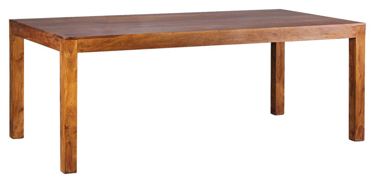 Jedilna Miza Mumbai, Pravi Les, 180x90cm - barve indijskega rožnega lesa, Moderno, les (180/90/76cm) - MID.YOU