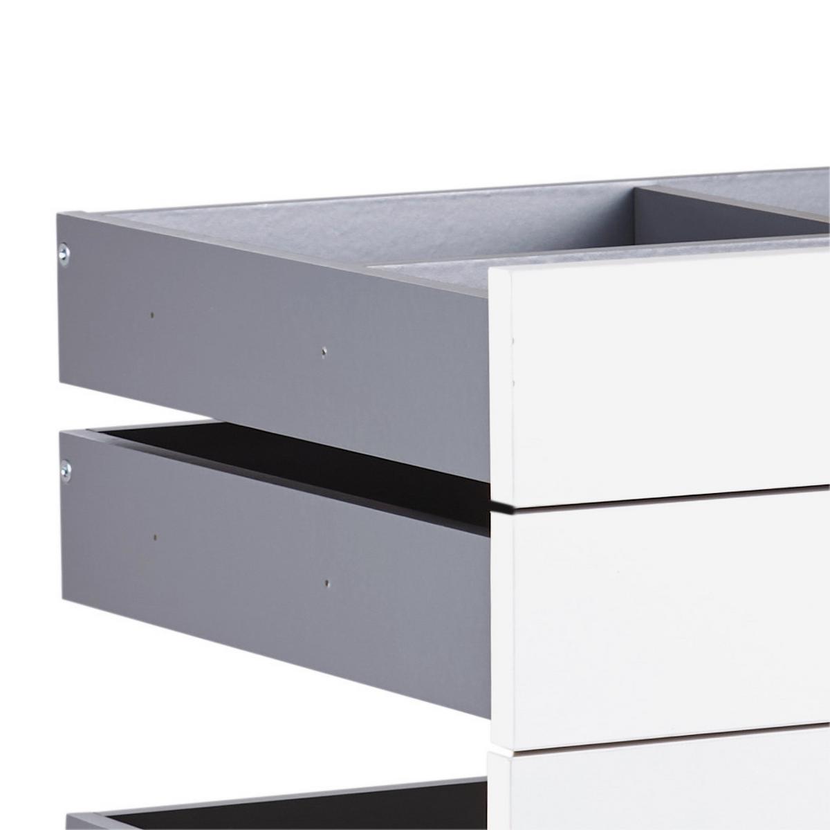 Schubladenset Unit in Weiss - Weiss, Modern, Holzwerkstoff (91/83/47cm) - Based