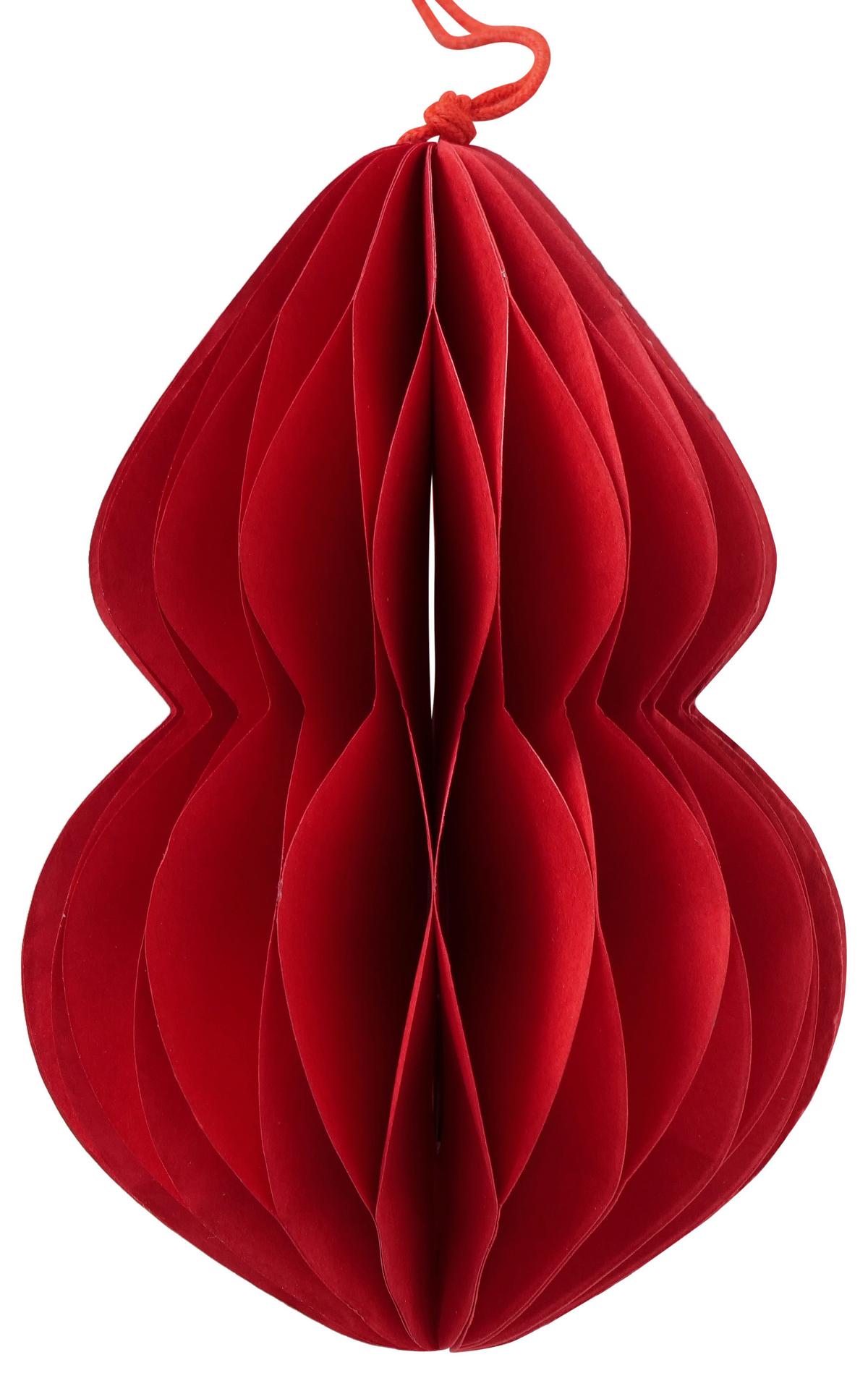 Decorațiune de agățat Sander - roșu, Konventionell, hârtie (11/12cm) - Modern Living