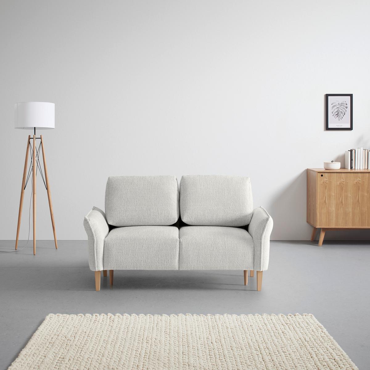 CANAPEA CU 2 LOCURI CUSTOM - gri deschis/crem, Modern, textil (150/85/92cm) - Mömax