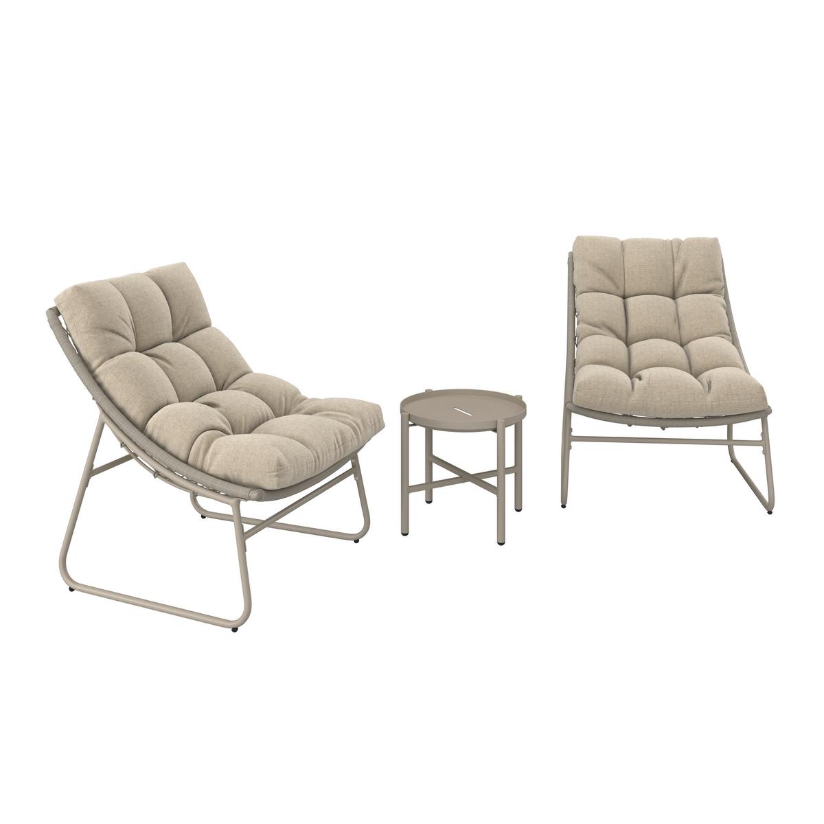 Set balcon Elia - crem, Modern, plastic/metal - Bessagi Garden