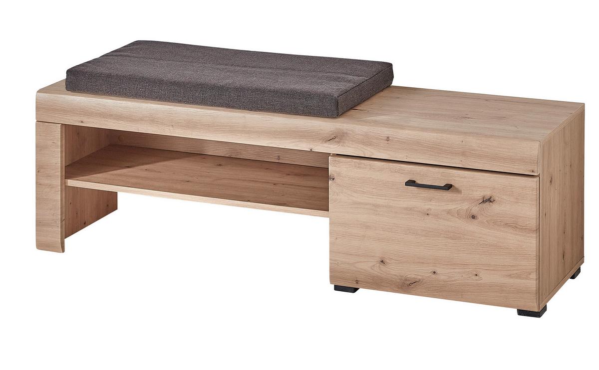 Garderobenbank in Eichefarben - Eichefarben/Braun, Modern (140/48/38cm) - Mömax