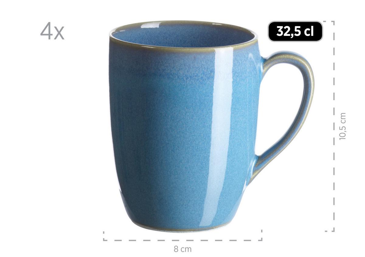 KOMBISERVICE KOMBISERVICE, 931872 - Sandfarben/Hellblau, Basics, Keramik - Mäser