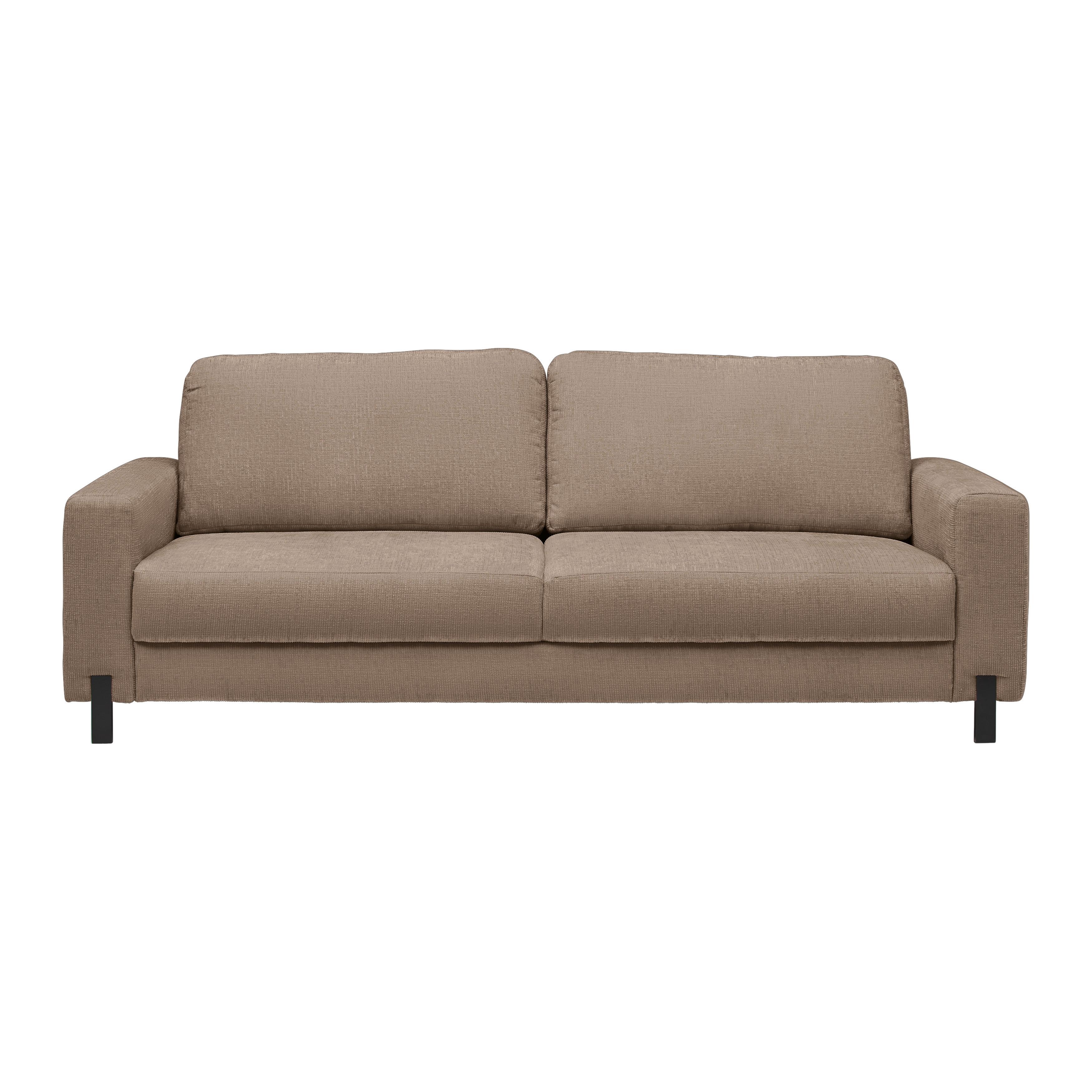 3-Sitzer-Sofa Piega Beige - Beige/Schwarz, MODERN, Textil/Metall (230/66-87/96cm) - Mömax