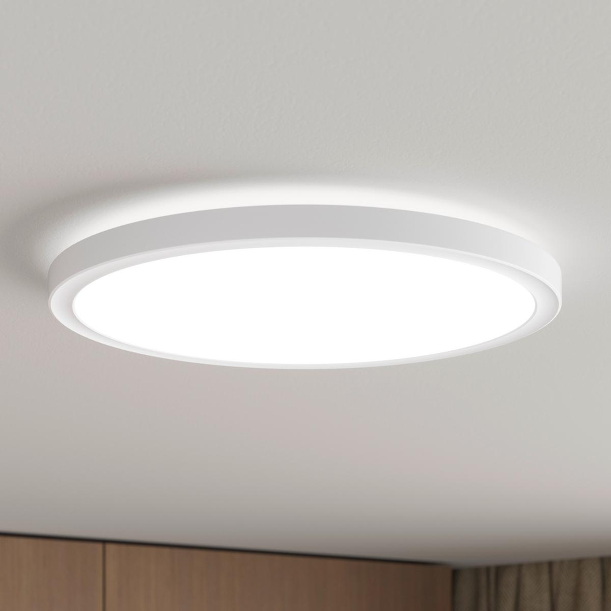 LAMPA SUFITOWA LED GIGA 8 *SBN* - biały, Basics, tworzywo sztuczne (29,3/2,8cm) - Novel