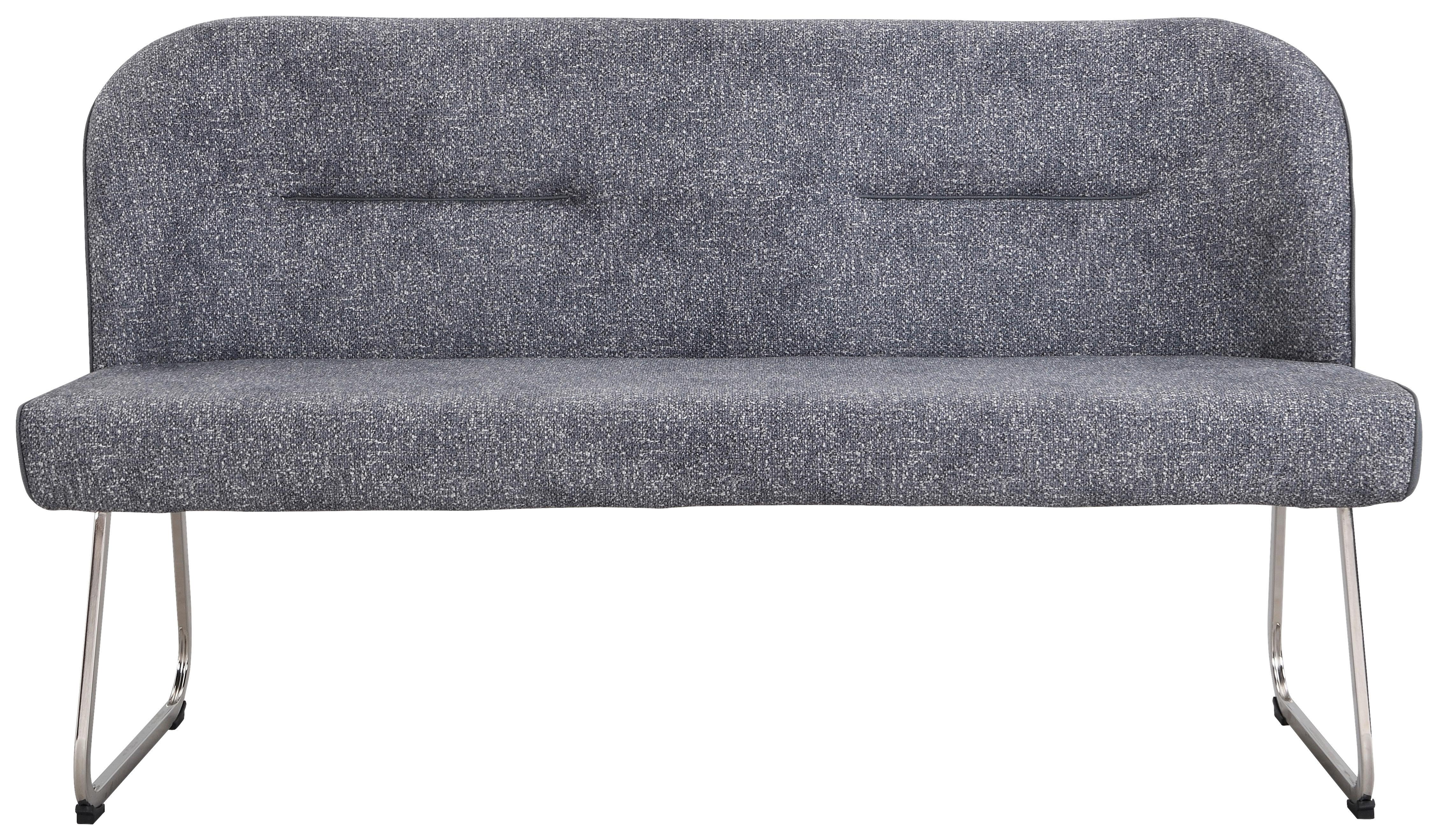Klop Astrid, Siva - siva/barve niklja, Konvencionalno, kovina/tekstil (157/89/65cm)