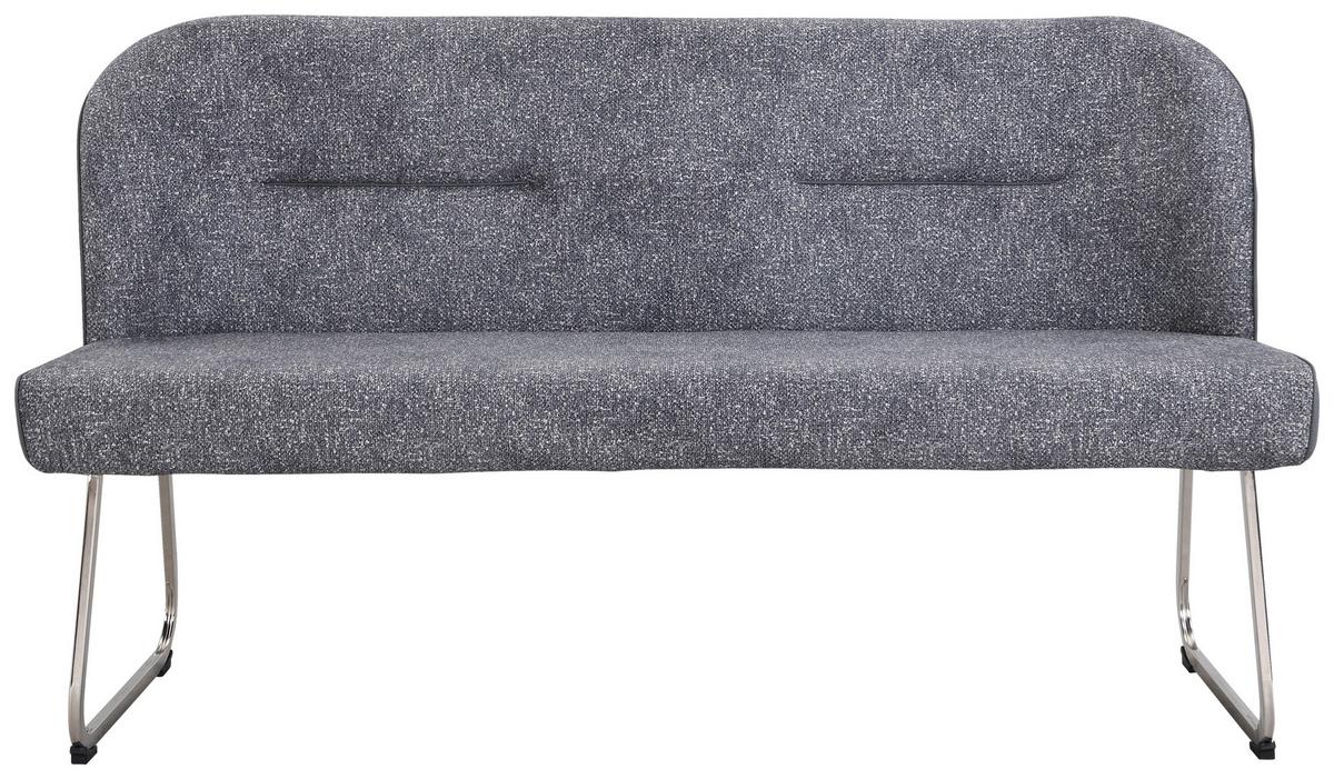 Klop Astrid, Siva - siva/barve niklja, Konvencionalno, kovina/tekstil (157/89/65cm)