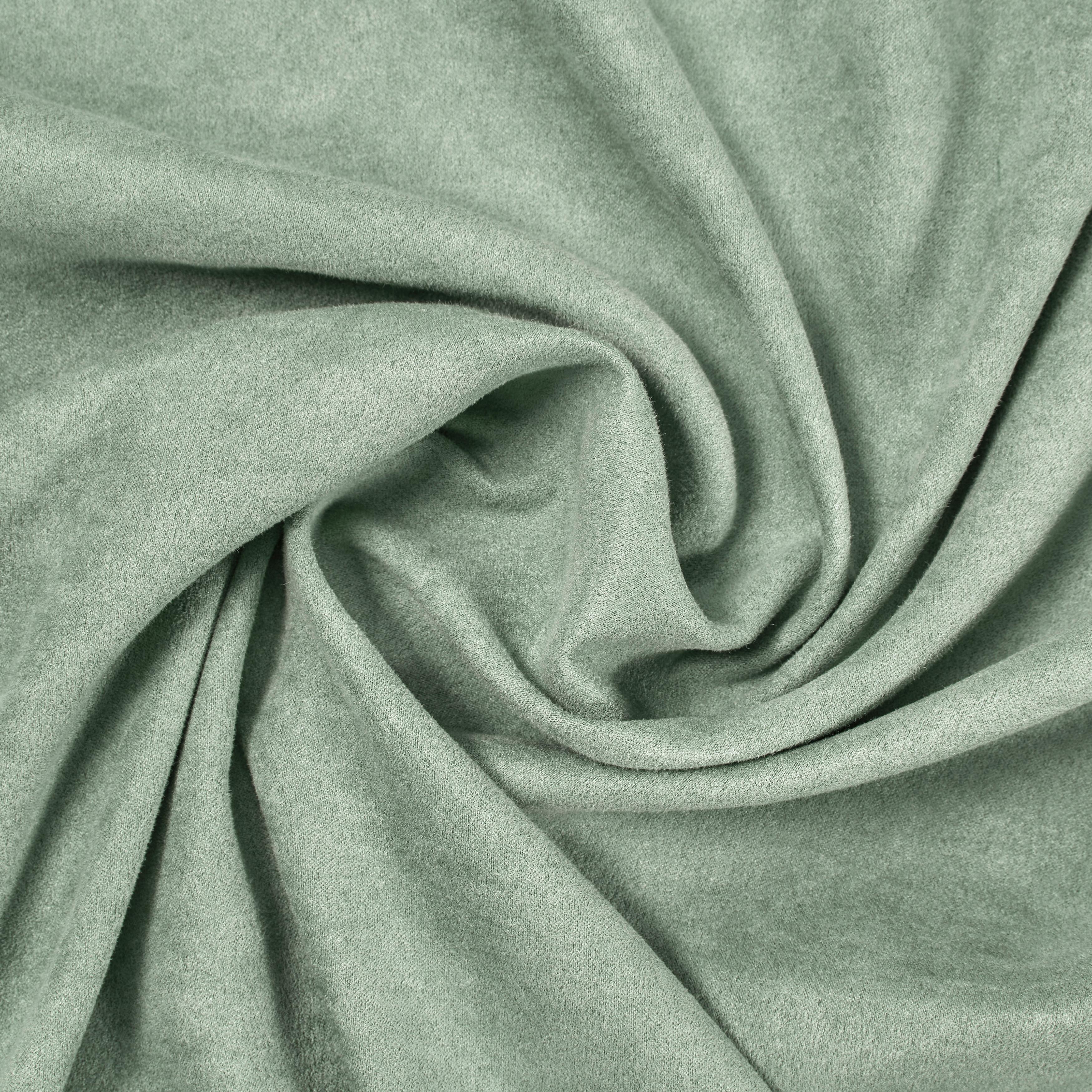 Ösenvorhang Velours in Grün ca. 140x245cm - Grün, Konventionell, Textil (140/245cm) - Modern Living