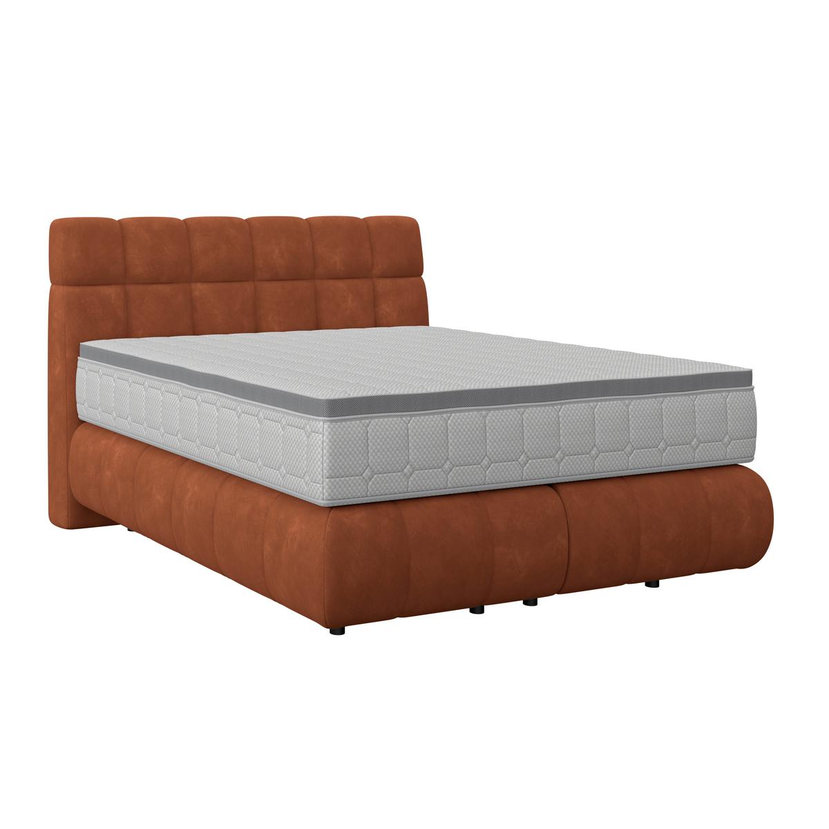 Boxspring Krevet Nobu - boje hrđe/crna, Trend, drvo/tekstil (140/200cm) - Premium Living