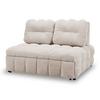 SLAAPBANK LIARA - Beige/Zwart, Modern, Hout/Textiel (137/87/110cm) - Bessagi Home