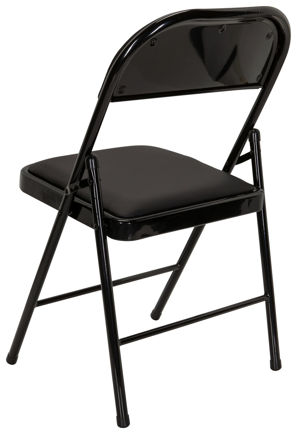 Zložljiv Stol Tudela Pu, Črna - črna, Basics, kovina/tekstil (44/80/49cm) - MID.YOU