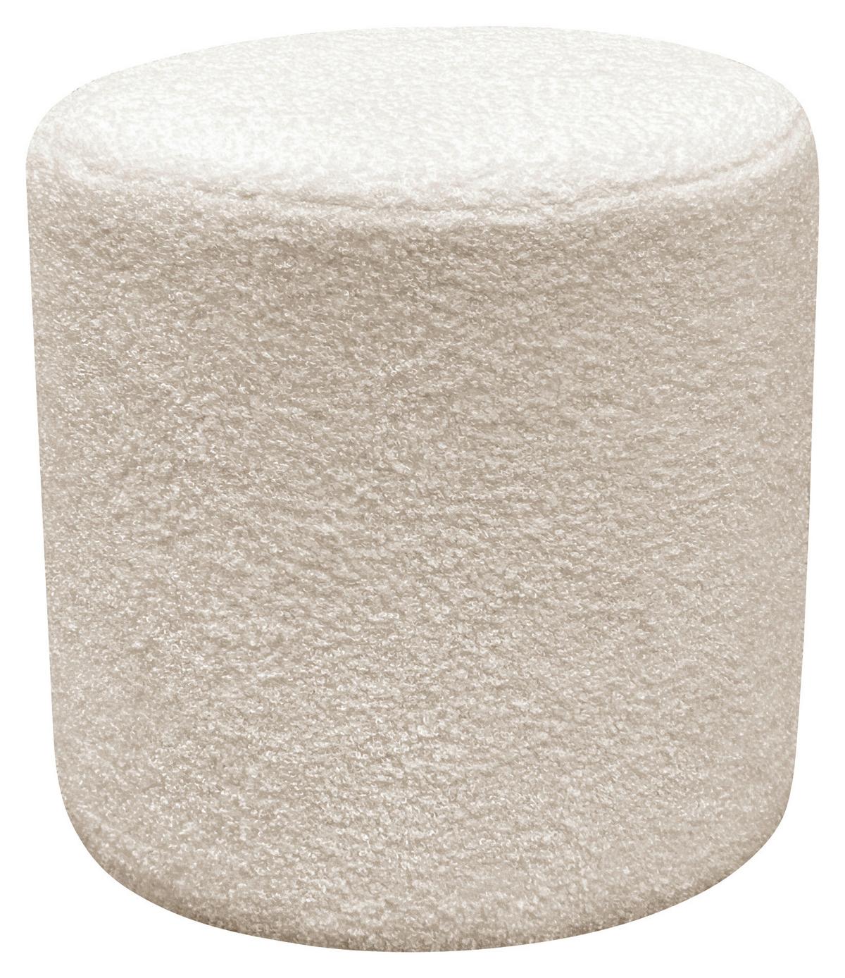 PUF SUSI - beżowy, Trend, materiał drewnopochodny/tkanina (35/35cm) - Novel