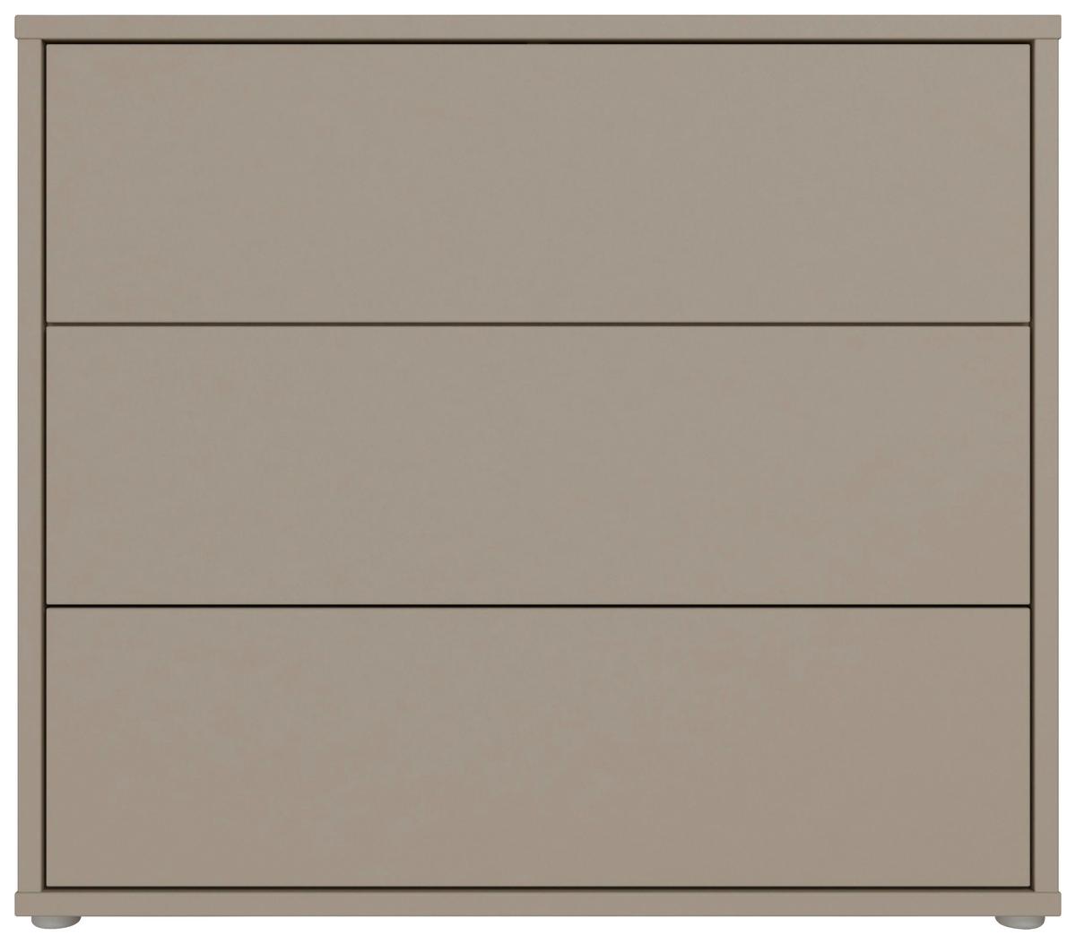 Komoda Alice, Rjavosiva - srebrne barve/rjavosiva, Trend, umetna masa/leseni material (95/83/42cm) - Carryhome
