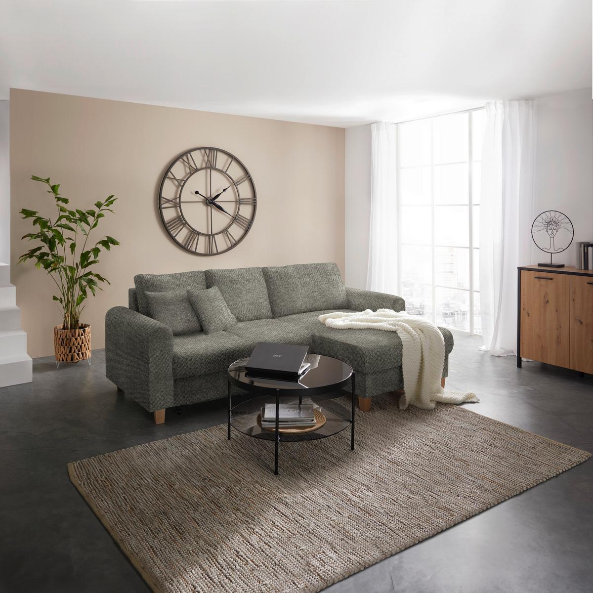 Kutna Garnitura Lille - svijetlo smeđa/taupe, Moderno, tekstil/drvo (232/110/156cm) - Best Price