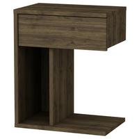 NACHTTISCH TYCHE - Walnussfarben, Design, Holzwerkstoff (44,4/55/29,4cm) - MID.YOU