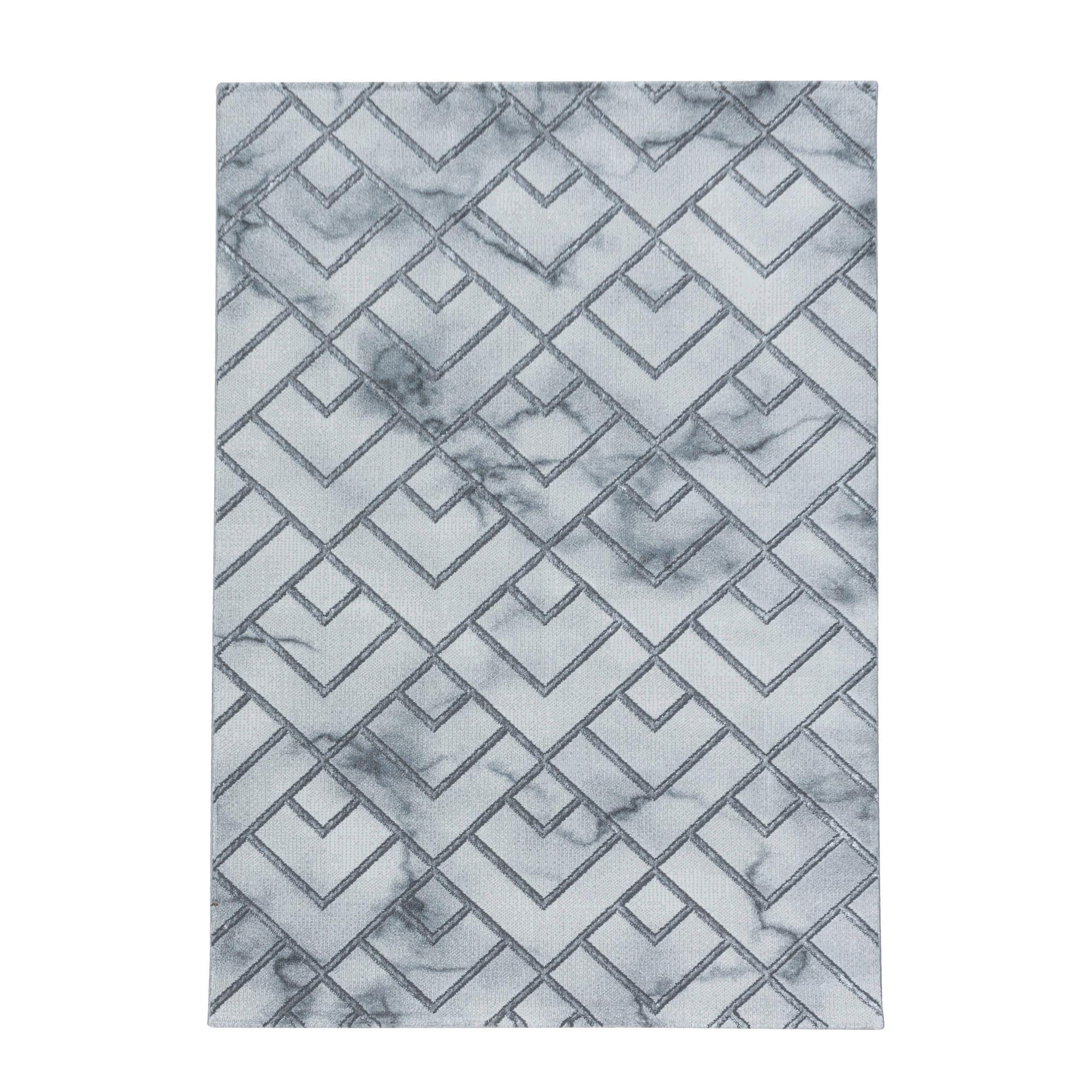 Webteppich Naxos Silberfarben ca. 160x230cm - Silberfarben, Design, Textil (160/230cm)
