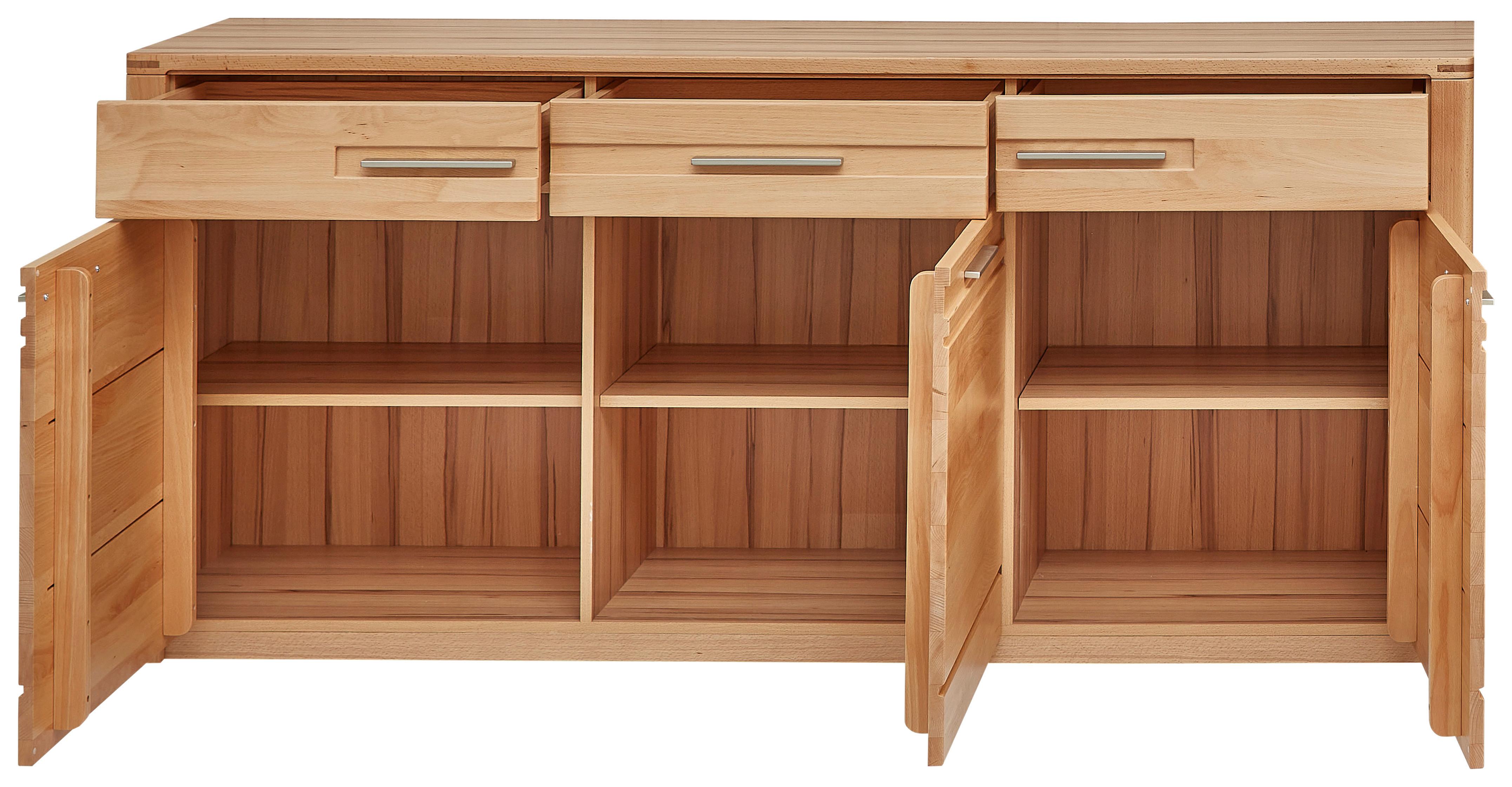 Sideboard Arvid Kernbuche - Chromfarben/Kernbuche, KONVENTIONELL, Holz/Holzwerkstoff (190/86/45cm) - Mömax