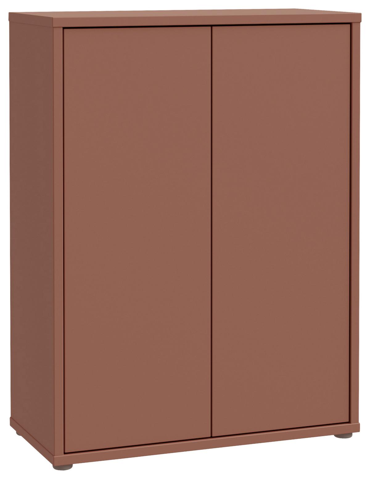 Ormarić Za Cipele Alice - siva/terakota, Moderno, drvni materijal/plastika (74,5/99,1/34,9cm) - Modern Living