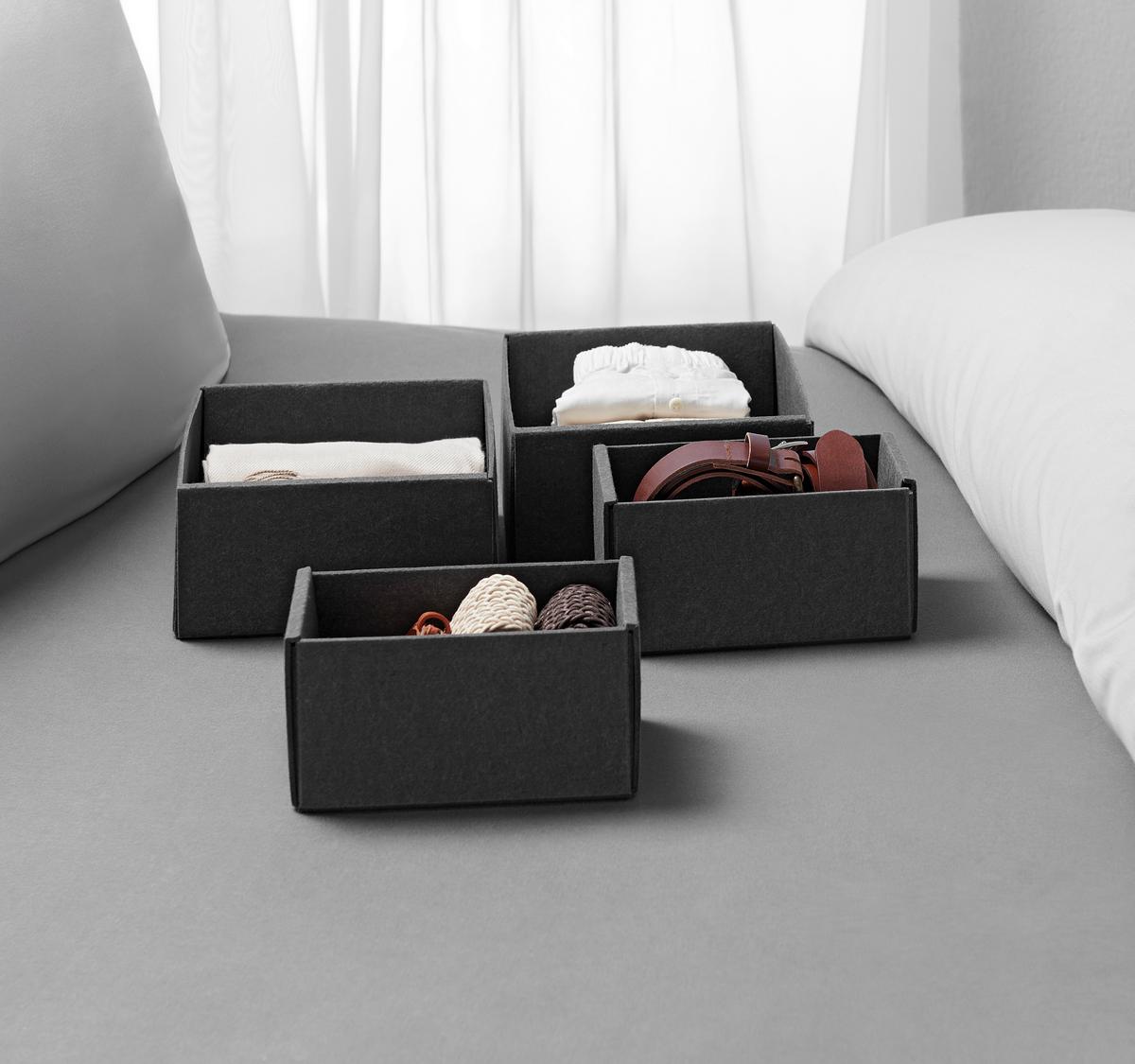 Predalnik Unit - S -Ext- - siva, Konvencionalno, tekstil (22,5/21,5/10,5cm) - Premium Living