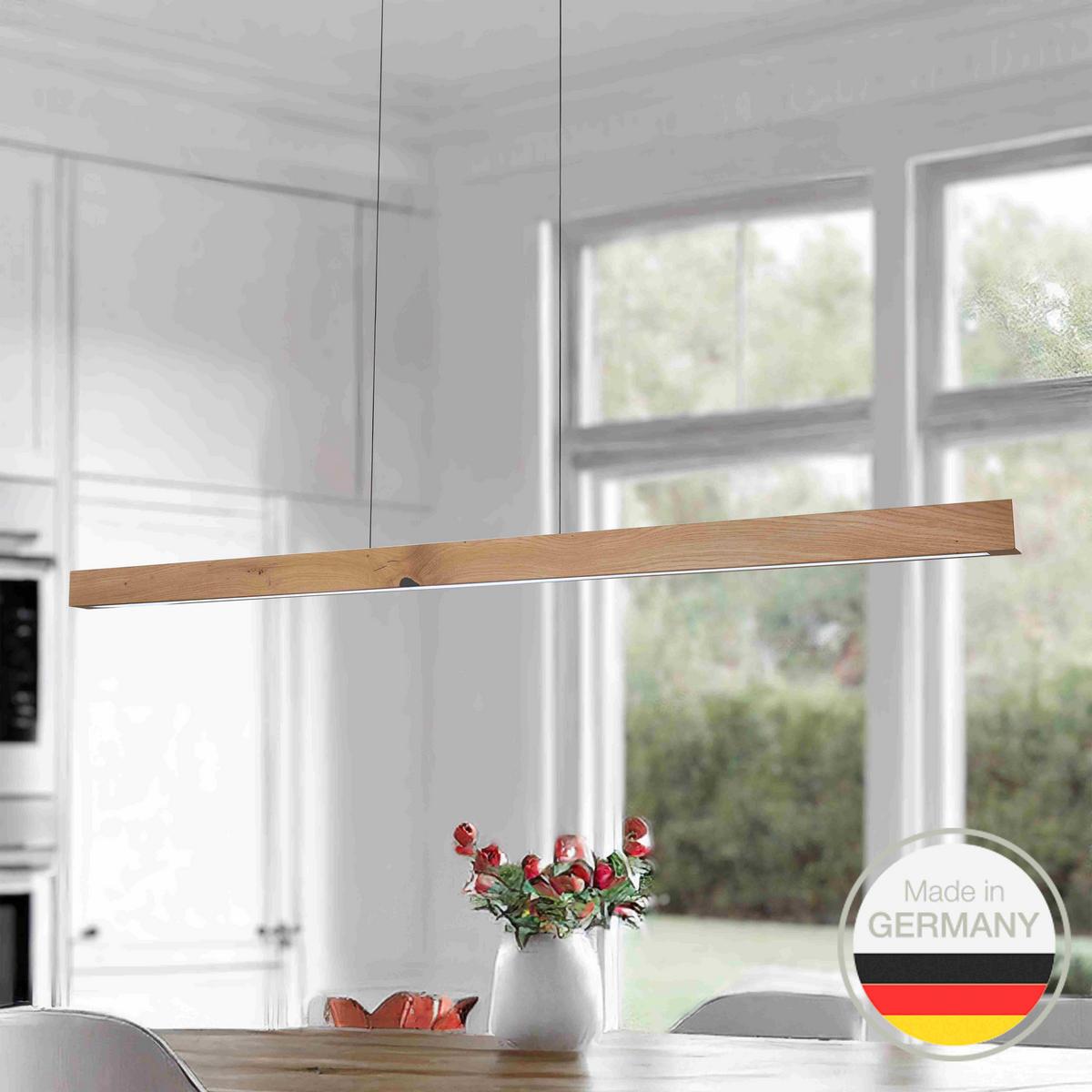 LAMPA WISZĄCA LED LUCY - dąb dziki, Natur, drewno (148/6/6cm) - Ambiente