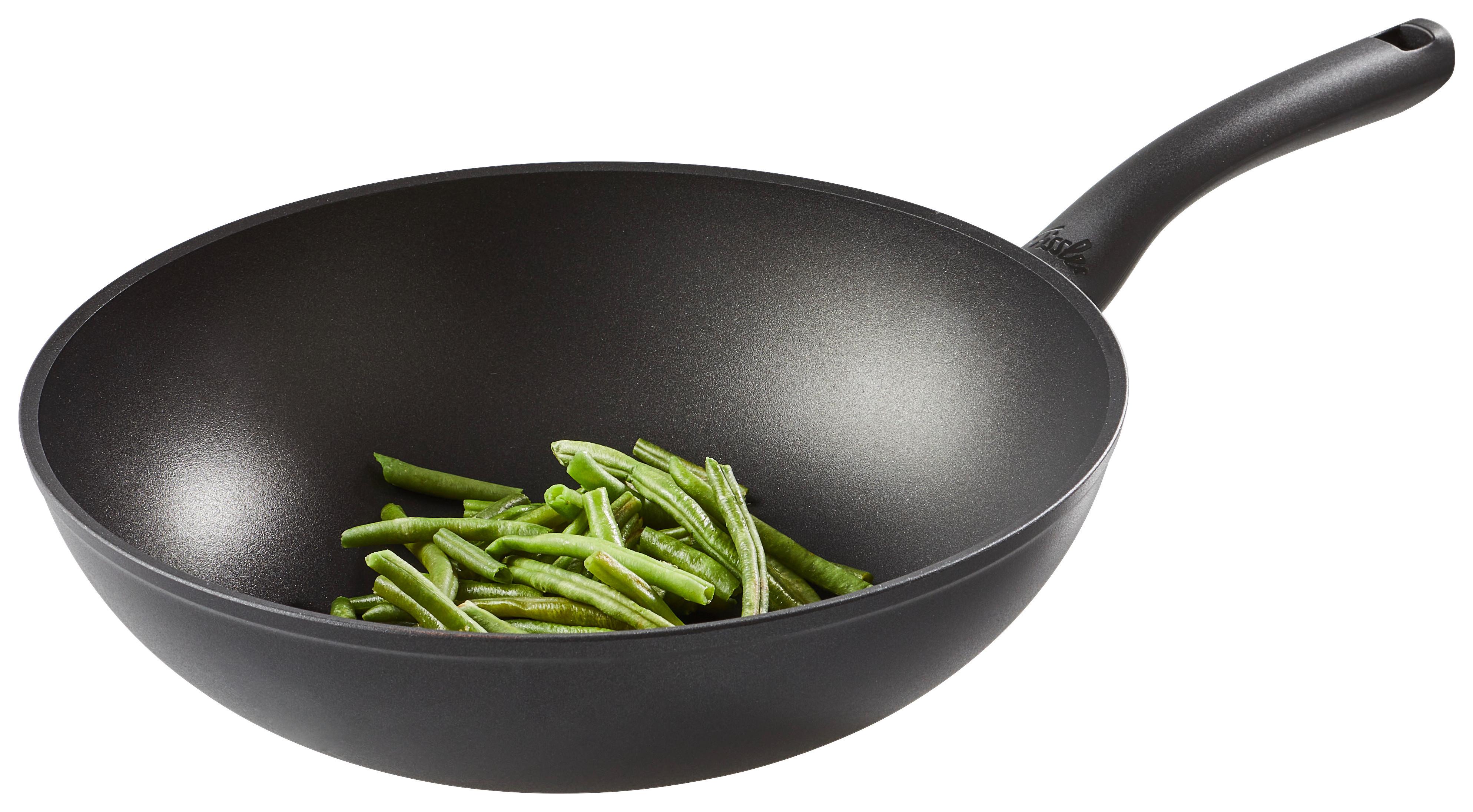 PATELNIA WOK 045-801-28-100/0 FISSLER - czarny, Design, metal (28cm) - Fissler