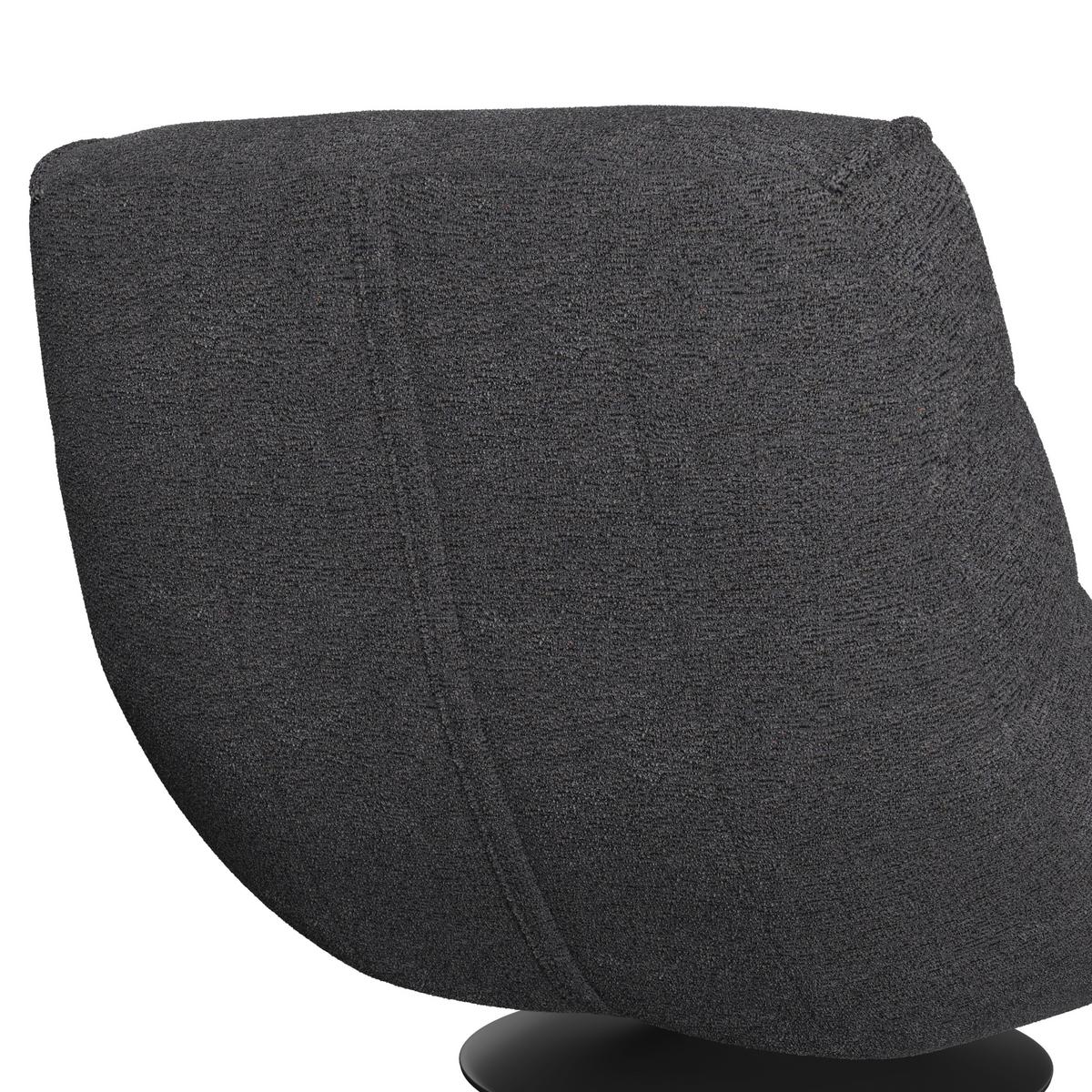 Sessel Lorena Bouclé Schwarz - Schwarz, MODERN, Textil/Metall (101/83/95cm) - Bessagi Home