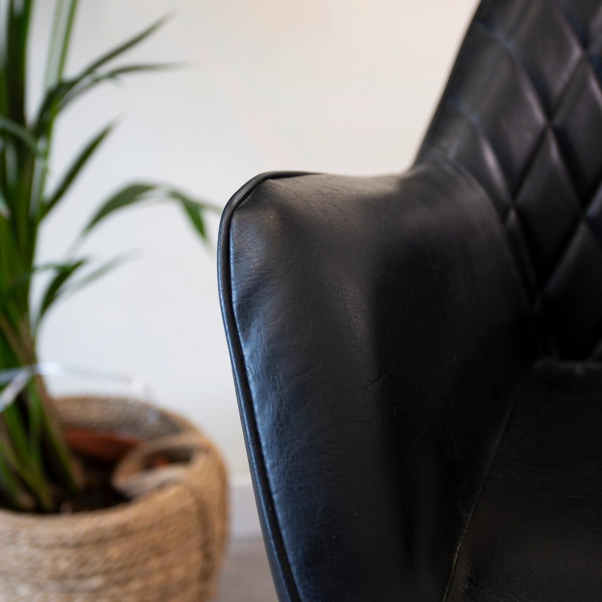 STUHL-SET COSE - Schwarz, KONVENTIONELL, Textil/Metall (62/83/60cm) - MID.YOU