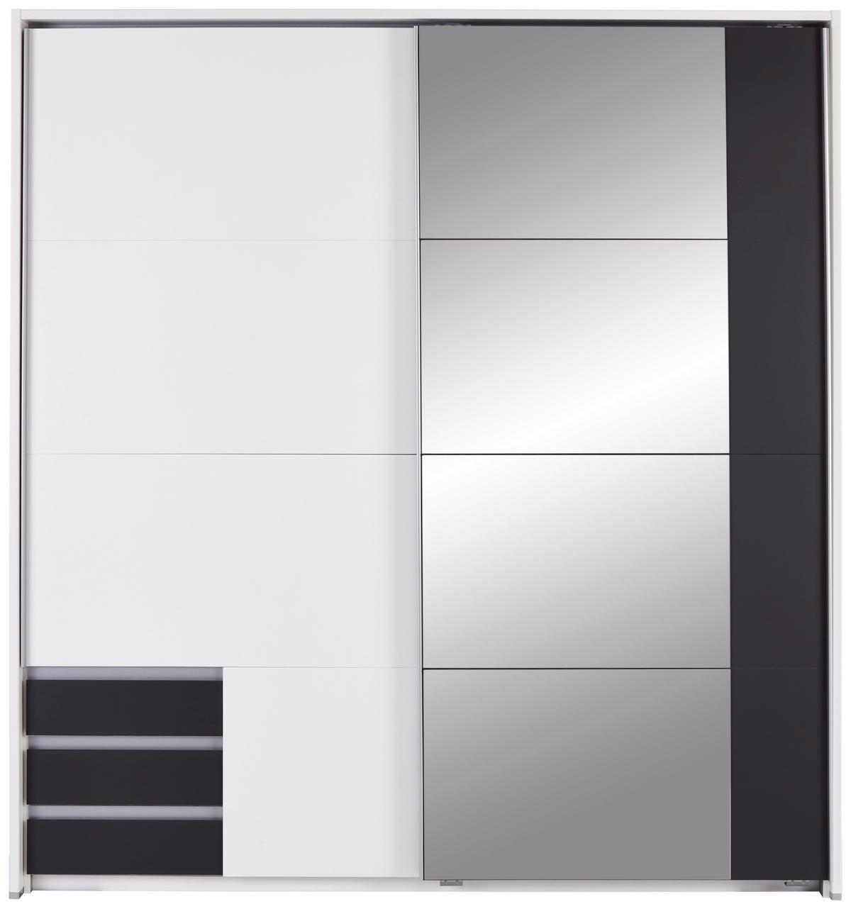 RAMA PENTRU DULAP EMDEN - alb/grafit, Modern, material pe bază de lemn (183/200/12cm)
