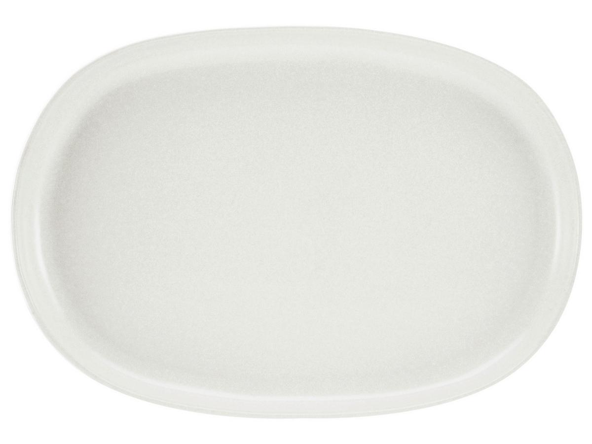Servierplatte Uno Offwhite - Weiß, Basics, Keramik (33cm) - Creatable